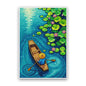 Lily Pond Rowboat Glitter Sticker