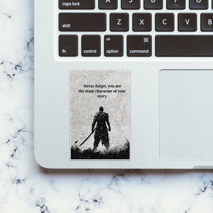 Main Character Samurai Glitter Sticker