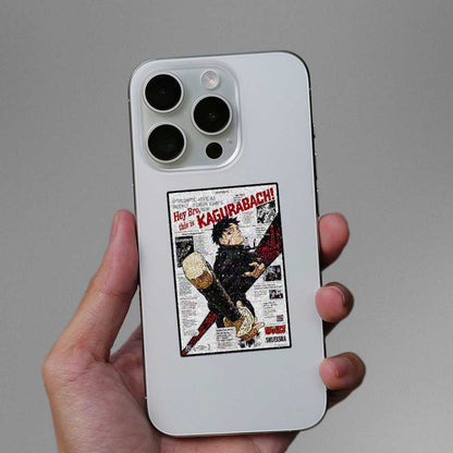 Manga Style Cover Art Glitter Sticker