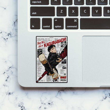 Manga Style Cover Art Glitter Sticker