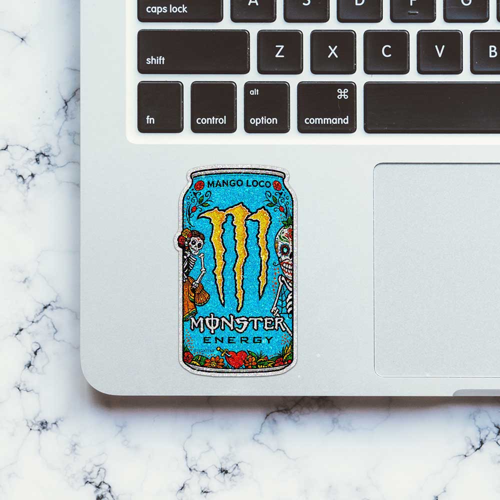 Mango Energy Can Glitter Sticker