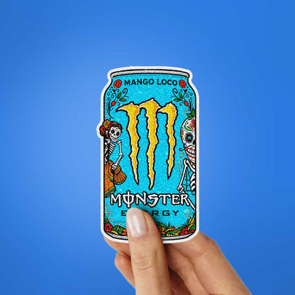 Mango Energy Can Glitter Sticker