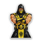 Masked Warrior Fighter Glitter Sticker