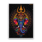 Mystic Trishul Elephant Glitter Sticker