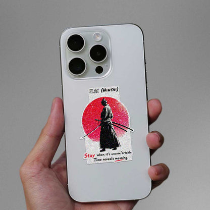 Nintai Patience Samurai Glitter Sticker