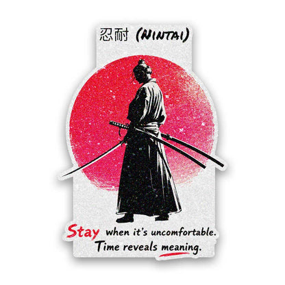 Nintai Patience Samurai Glitter Sticker