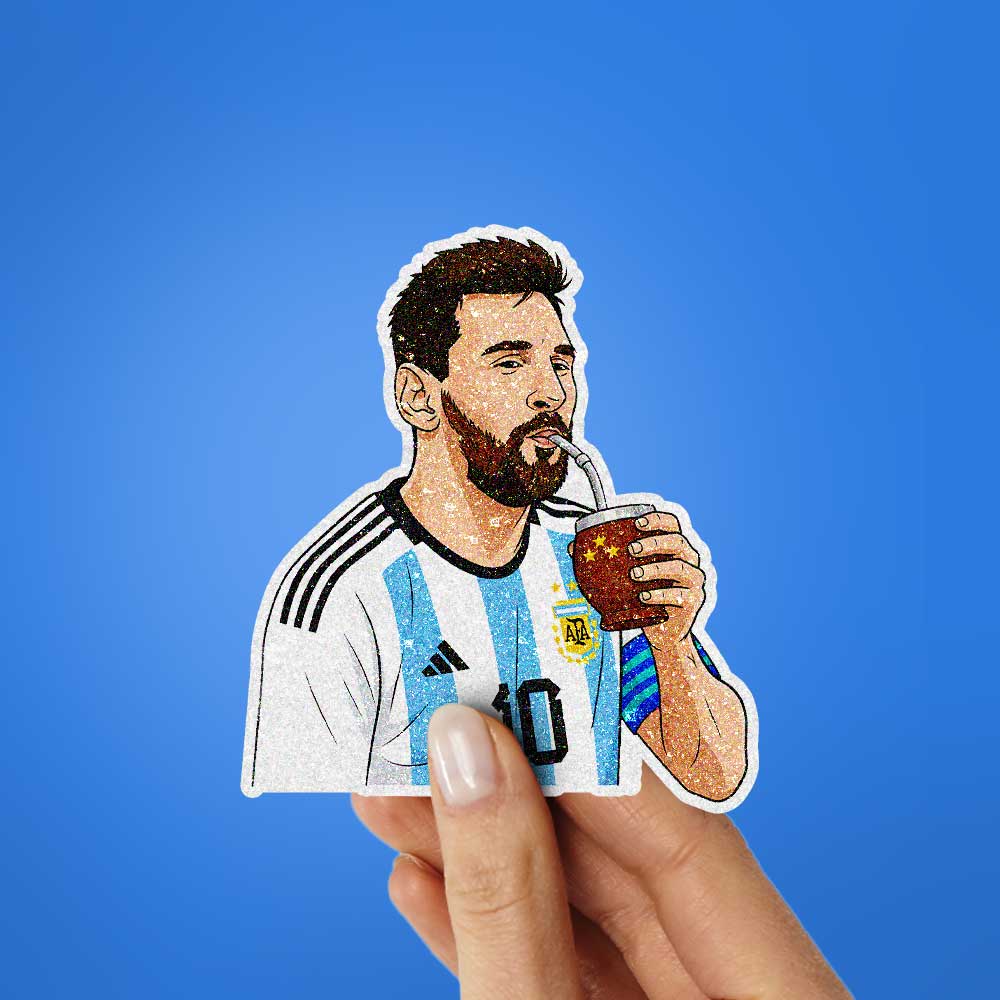 No.10 Sipping Mate Glitter Sticker