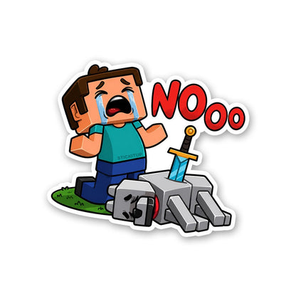 Nooo Not My Blocks Sticker