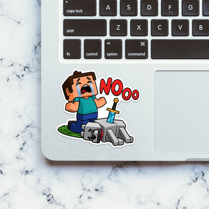 Nooo Not My Blocks Sticker