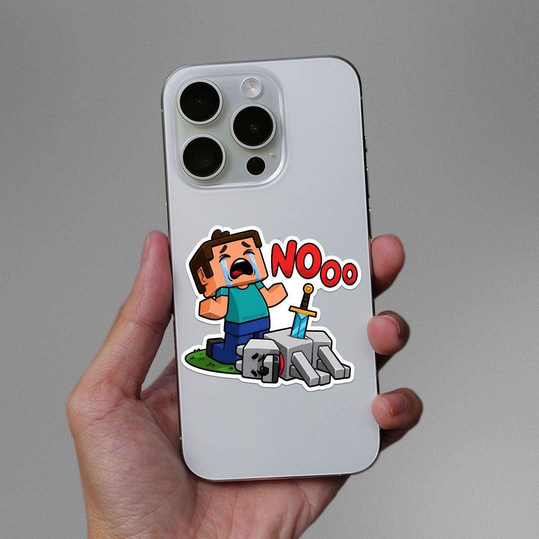 Nooo Not My Blocks Sticker