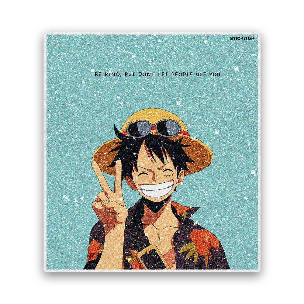Pirate Hat Peace Sign Glitter Sticker