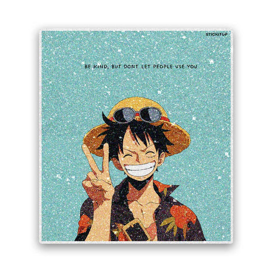 Pirate Hat Peace Sign Glitter Sticker