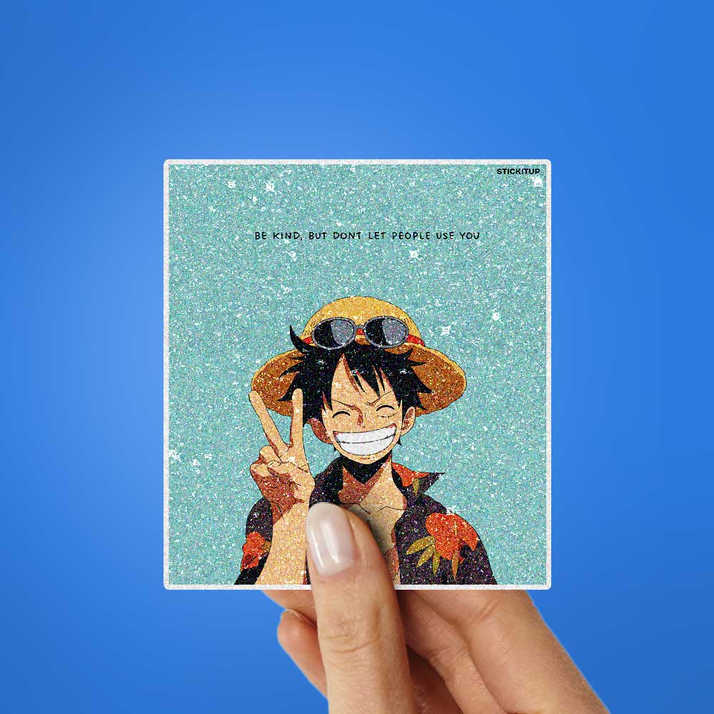 Pirate Hat Peace Sign Glitter Sticker