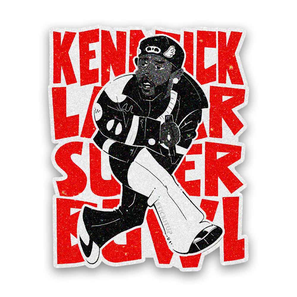 Rapper Big Game Moment Glitter Sticker