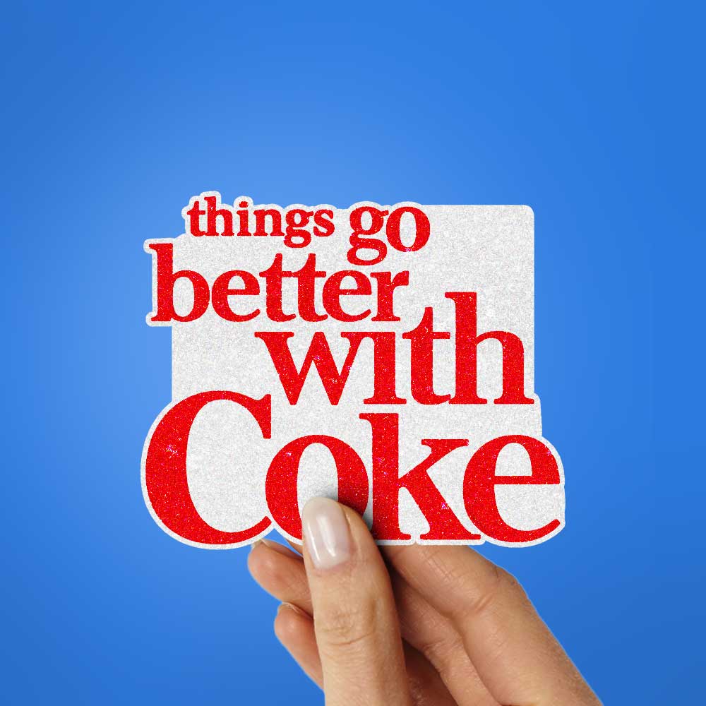 Refreshing Cola Fizz Glitter Sticker