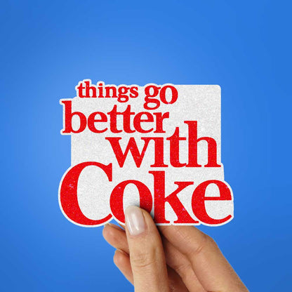 Refreshing Cola Fizz Glitter Sticker