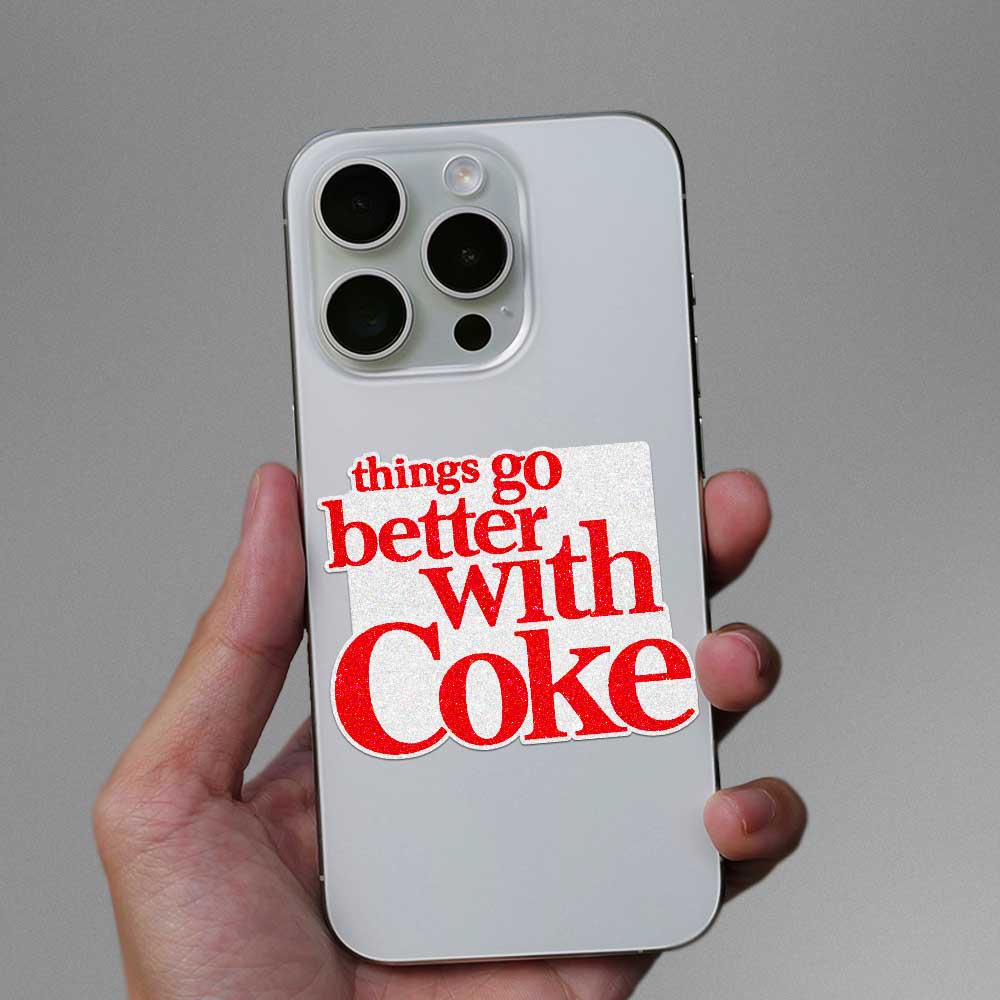 Refreshing Cola Fizz Glitter Sticker