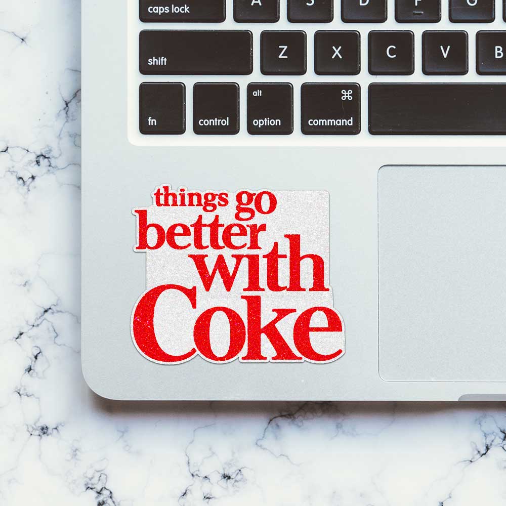 Refreshing Cola Fizz Glitter Sticker