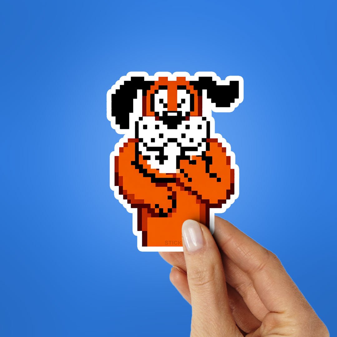 Retro Duck Shooter Sticker