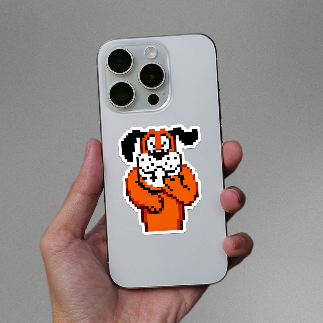 Retro Duck Shooter Sticker