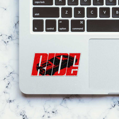 RIDE Glitter Sticker