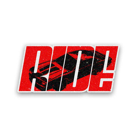RIDE Glitter Sticker