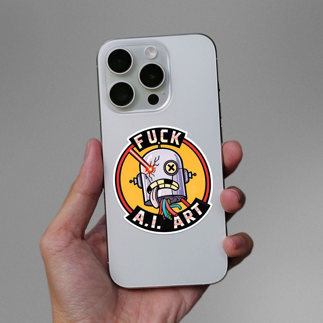 Robot Art Sticker