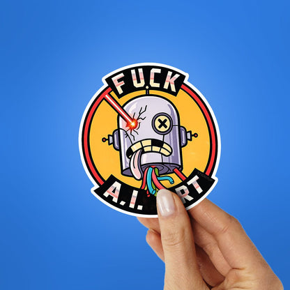 Robot Art Sticker