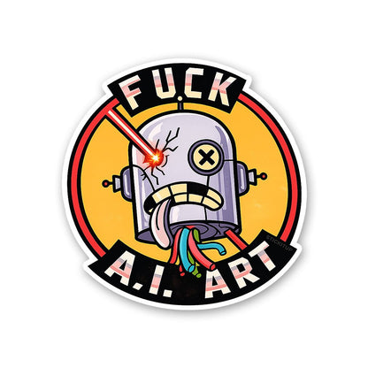 Robot Art Sticker