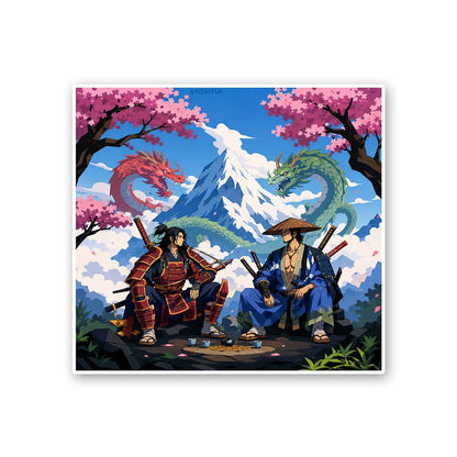 Samurai Group Art Sticker