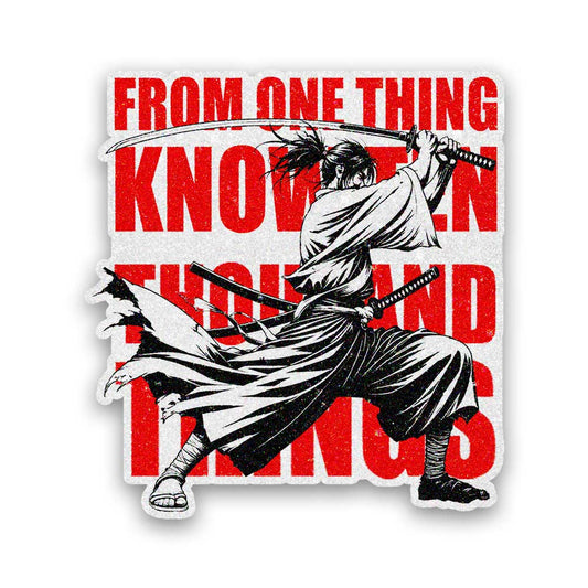 Samurai Wisdom Glitter Sticker