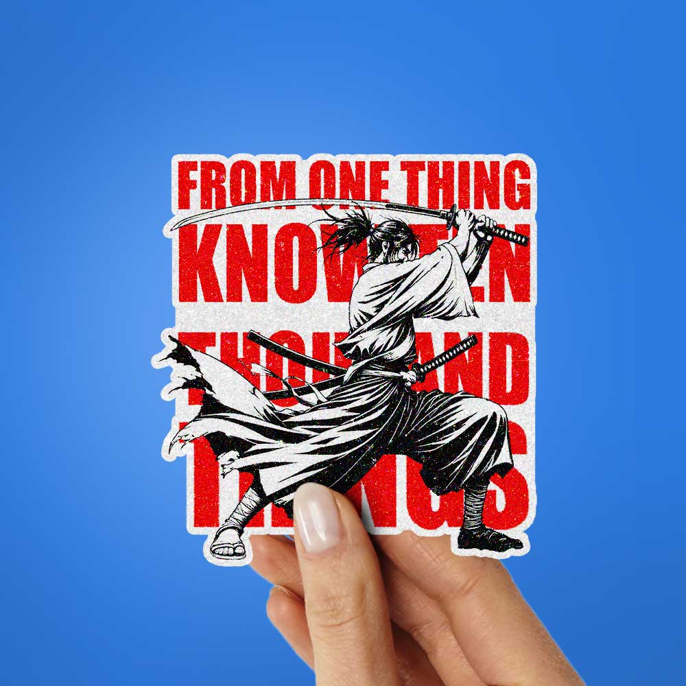 Samurai Wisdom Glitter Sticker