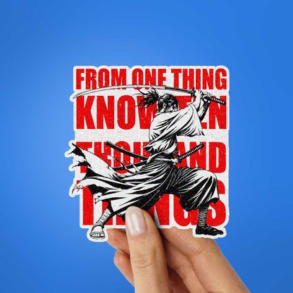 Samurai Wisdom Glitter Sticker