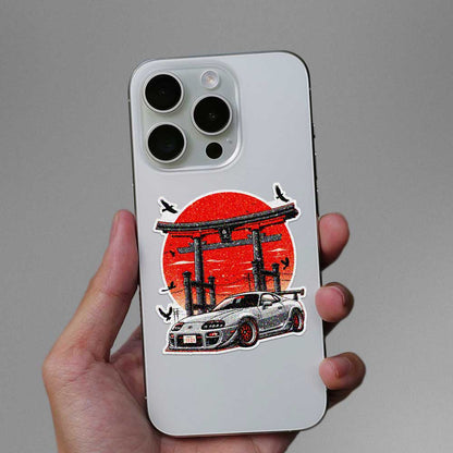 Sports Car Torii Gate Glitter Sticker