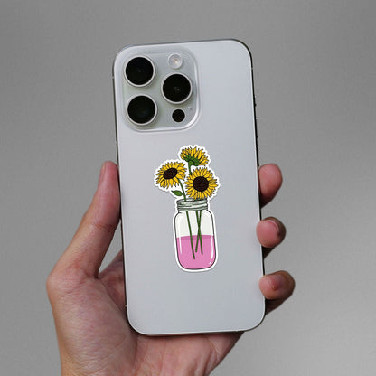 Sunflowers in Vase Sticker