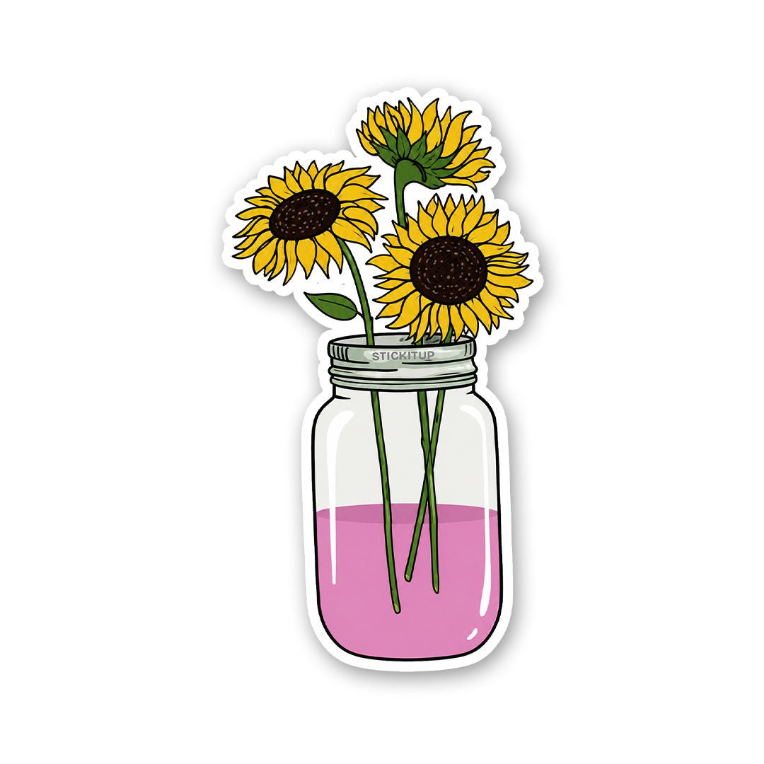 Sunflowers in Vase Sticker