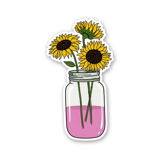 Sunflowers in Vase Sticker