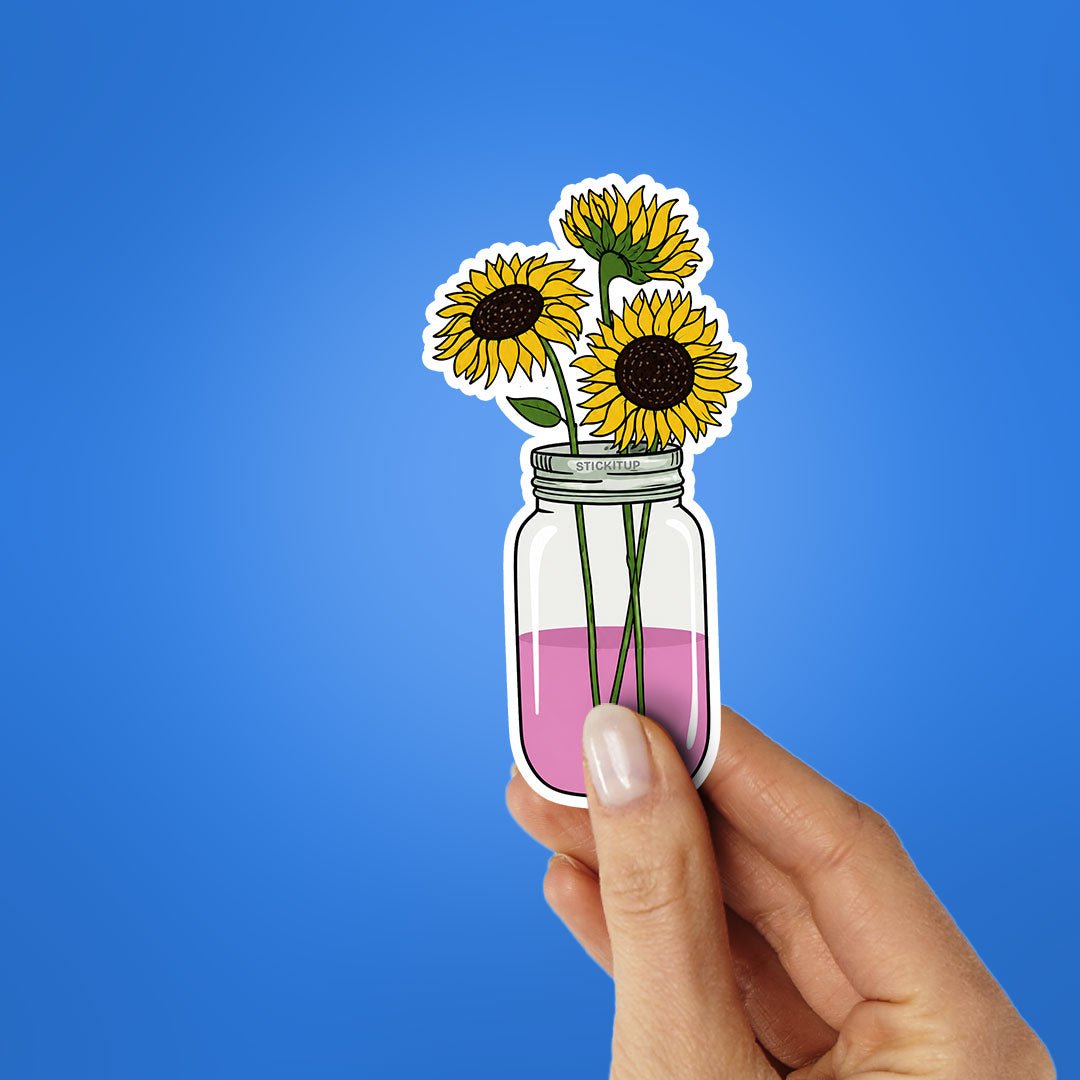 Sunflowers in Vase Sticker