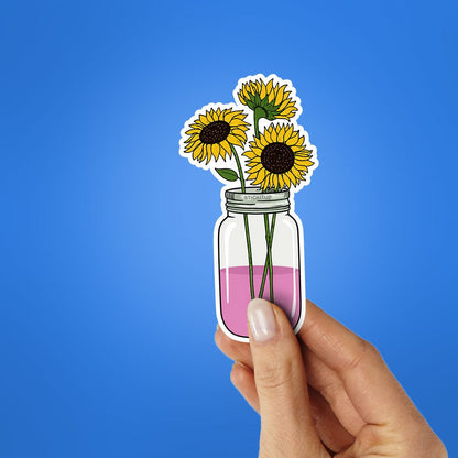 Sunflowers in Vase Sticker