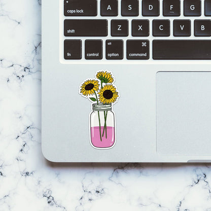 Sunflowers in Vase Sticker