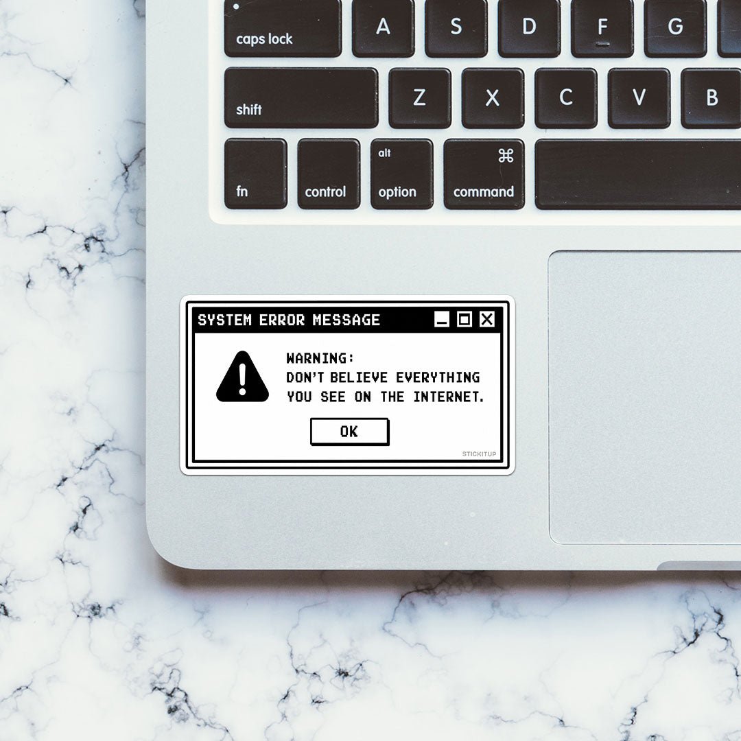 System Error Message Sticker