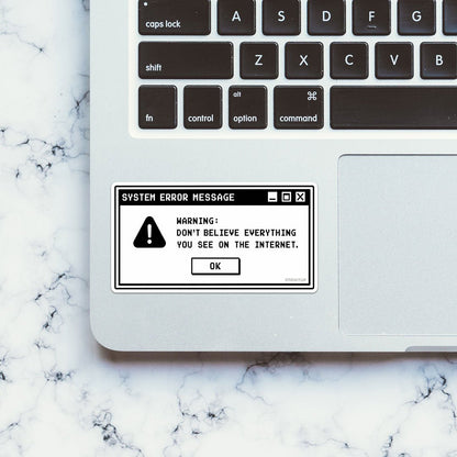 System Error Message Sticker