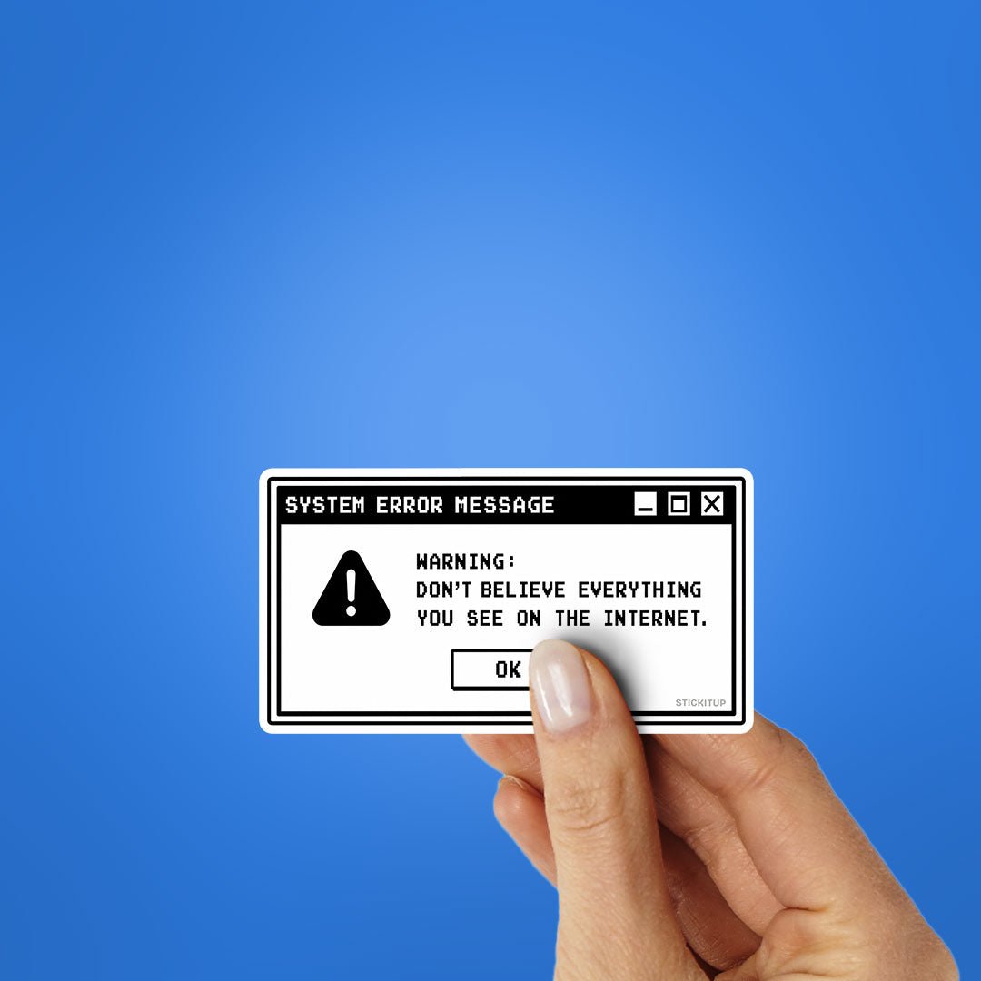 System Error Message Sticker