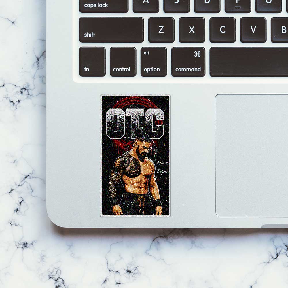 Tattooed Fighter Glitter Sticker