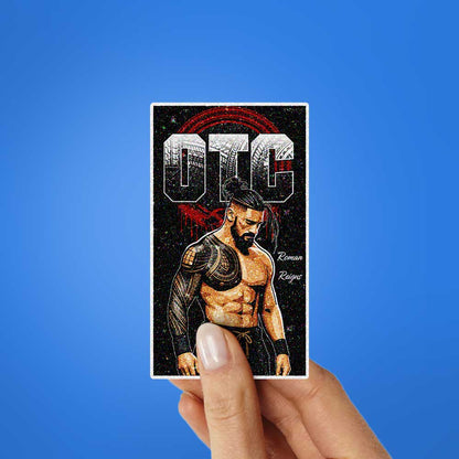 Tattooed Fighter Glitter Sticker