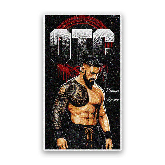 Tattooed Fighter Glitter Sticker