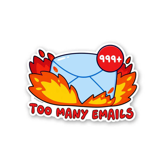 Too Many Emails Sticker