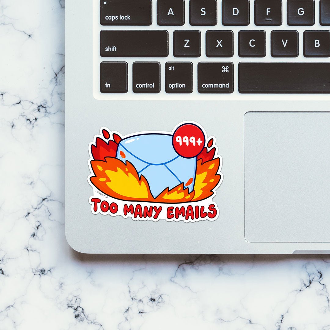 Too Many Emails Sticker