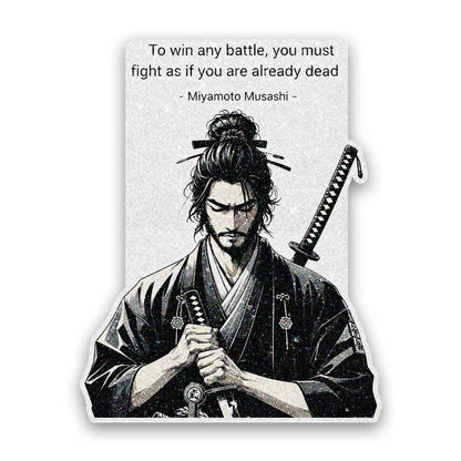 Two Sword Samurai Glitter Sticker