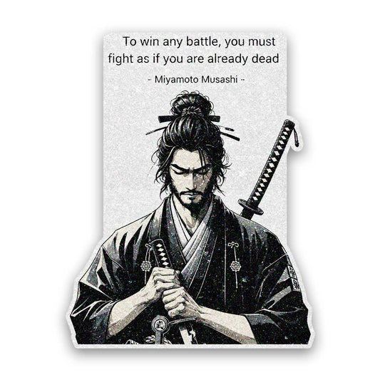 Two Sword Samurai Glitter Sticker